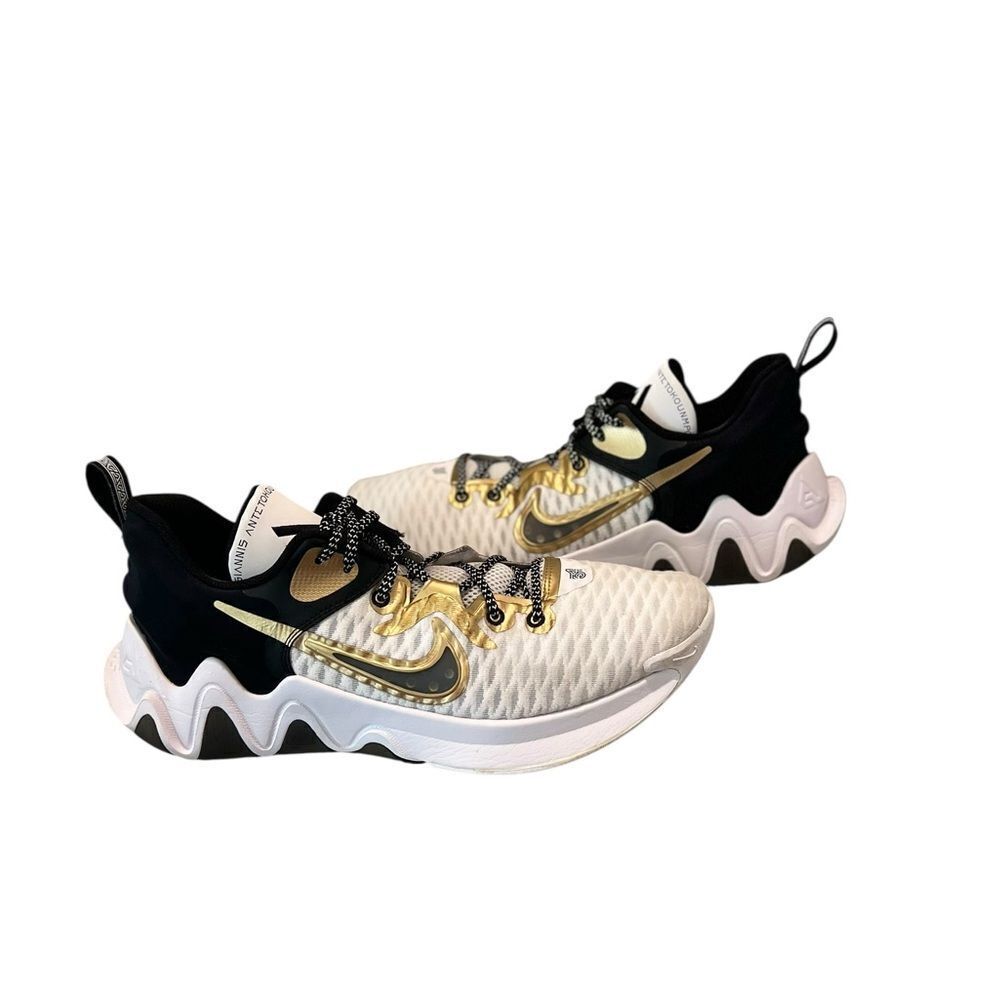 Nike Giannis Immortality Championship White BlackāMetallic Gold Menās Size 10